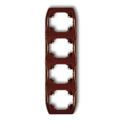 TREND Ramka pionowa poczwórna brązowy 4RV-4