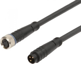 AV98A161, akcesoria, kabel połączeniowy, 3 m, żeński M8 (gniazdo) 3-pinowy prosty, męski mini (złącze)