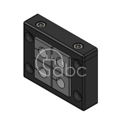 Rama przepustowa KEL-ER-B, na 4 moduły KT małe, czarna, 48204