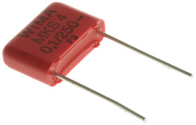 Kondensator foliowy 100nF 160 V ac, 250 V dc WIMA Poliester rozstaw: 10mm THT ±10