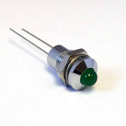 Lampka kontrolna do montażu panelowego 2V, zielona 8mm LED Chrom CML Innovative Technologies