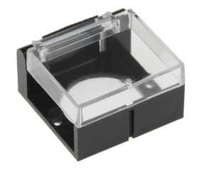 Pokrywa przycisków, Przezroczysty, Osłona, 24 x 25.5mm