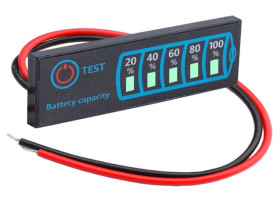 Wskaźnik naładowania akumulatorów Li-Ion LI-Po LiFePO4 12-24V Pb AGM (MIER-49006)