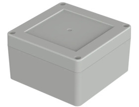 ABS enclosure, (L x W x H) 105 x 105 x 60.1 mm, light gray (RAL 7035), IP66, 07511116