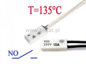 Termostat bimetaliczny NO 135°C 10A/250V KSD9700