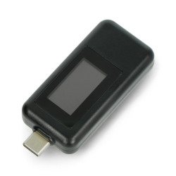 USB tester Keweisi KWS-1802C miernik prądu i napięcia z portu USB C - czarny
