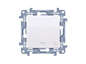 SIMON 10 Wyłącznik schodowy podświetlany LED zaciski śrubowe biały CW6L.01/11 KONTAKT SIMON