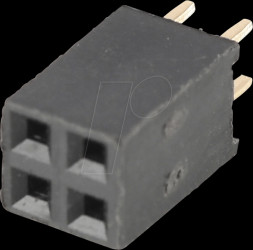 10120957 Female Header 2,54mm straight 2x2