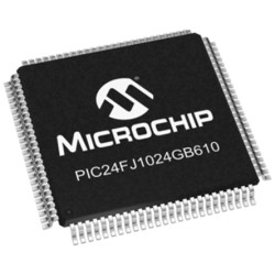 Mikrokontroler Microchip PIC24F TQFP 100-pinowy Montaż powierzchniowy PIC 1,024 MB 16bit 32MHz RAM:32 kB Flash 2