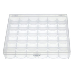 Organizer na szpulki do maszyny - 36 przegródek - pudełko plastikowe