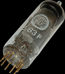 E83F Electron tube, pentode, Noval, 9-pin, 6.3 V