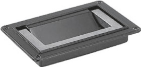 Handle, straight, steel, (L x W x H) 130 x 91 x 68 mm, black/silver, 263.1