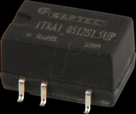 1T8A1_0512S1.5UP DC/DC converter, 1 W, 12 V, SMD 8
