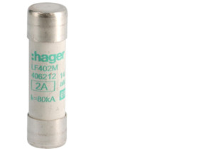 Wkładka bezpiecznikowa cylindryczna CH-14 14x51mm aM 2A 500VAC LF402M HAGER