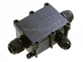 Puszka 80x57x41mm IP65 3 przepusty; wodoszczelna
