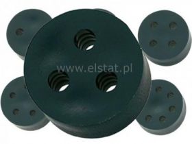 Przepust kabla czarna guma; 3 żyły; PG16; 3x4,2mm