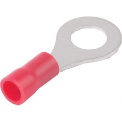 Konektor oczkowy izolowany czerwony 8,4mm