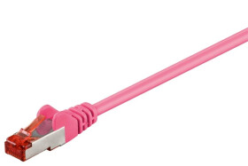 CAT 6 Kabel łączący, S/FTP (PiMF), Purpurowy - Długość kabla 0.5 m