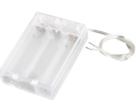 Koszyk na baterie 3xAA +pokrywa+wyłącznik clear