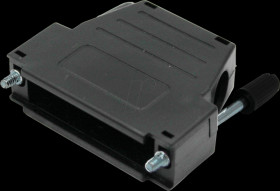 MHDSSK-P-9-L-K D-Sub cap, 9-pin, angled/straight, black, size E