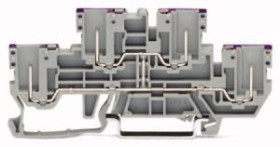 Dwupiętrowa złączka bazowa X-COM 4-pinowa L/L szara 870-158 /50szt./