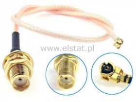 Adapter SMA żeńskie U.FL ( IPX) ( przewód 20cm )