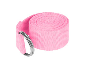 Pasek do jogi, taśma do ćwiczeń, różowa, REBEL ACTIVE