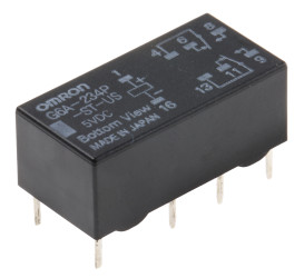 Przekaźnik sygnału, 5V dc, DPDT, 2-polowy, montaż PCB, Omron G6A