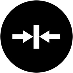 Button plate, round, symbol tensioning, for pushbutton, 218180