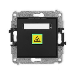 ICON Mechanizm gniazda światłowodowego/optycznego pojedynczego czarny mat 12IGOP-1