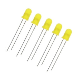 Dioda LED 5mm żółta - 5 szt komplet