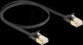 80344 Patch cable Cat.6a with Cat.7 raw cable U/FTP 0.5 m black