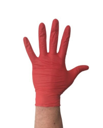 Rękawice jednorazowe, rozm. XL, 100 szt., kolor: Czerwony, RS PRO