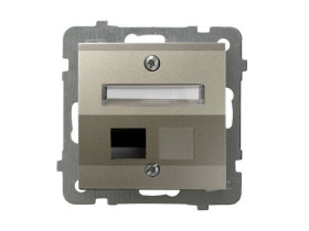 AS Obudowa gniazda pojedyncze typu Keystone skośna satyna light GPK-1GS/p/45 OSPEL