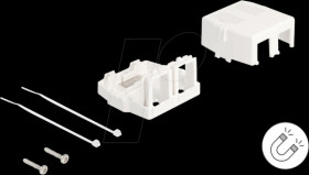 85843 Keystone empty housing, 2 port, white