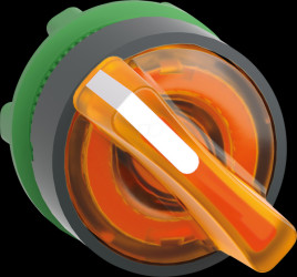 ZB5AK1253 Light selector switch, front panel, Harmony XB5, 22 mm, orange