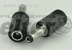 Wtyk zas. 2,5/5,5mm - gniazdo 2,1/5,5mm