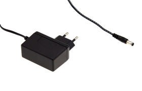 Adapter AC/DC Uwy 5V dc Iwy 2.4A Złącze 2,1 x 5,5 x 11 mm, biegun dodatni w środku 12W typ wtyczki: Typ C