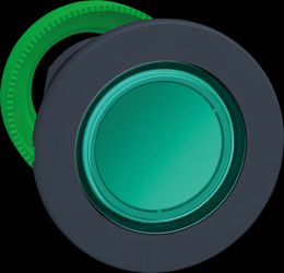 ZB5FW333 Front element for illuminated pushbutton ZB5, momentary, green,