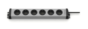Listwa zasilająca, 16A, 250 V, 6 wtykowa CEE7/7/Schuko dł. kabla 1.5m Typ F - niemieckie Schuko