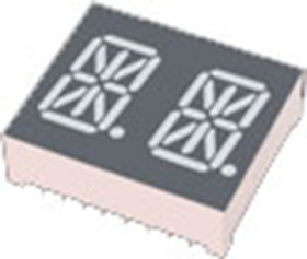 Alphanumerical LED display, 0.0014 cd, 0.0036 cd