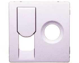 VALENA LIFE Plakietka gniazda teleinformatycznego TV/RJ45 aluminium 754832
