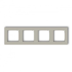 MINI Ramka uniwersalna poczwórna kwadratowa z tworzywa taupe 60MR-4