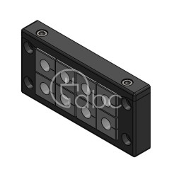 Rama przepustowa KEL-U 16, na 8 modułów KT małych, czarna, 54168