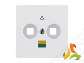 BERKER Q.1/Q.3/Q.7 Płytka czołowa do gniazda wyrównania potencjału podwójne biały mat 14031909 HAGER