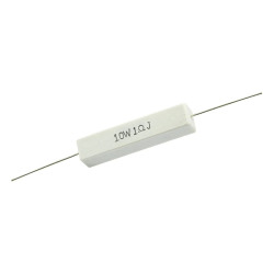 10 Watt Ceramic Cement Wirewound Crossover Resistor - 1.0Ω
