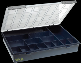 136174 Assortment box, W/D/H 340 x 265 x 57 mm, 15 compartments