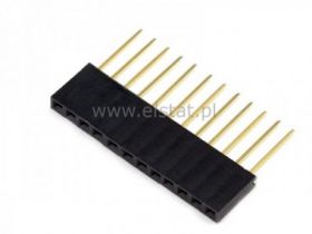 Złącze goldpin żeńskie do druku długie 12-pinów