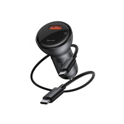 Ładowarka Samochodowa Zestaw USB-A/USB-C + przewód USB-C