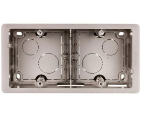 CELIANE Puszka natynkowa podwójna tytanowa 080245